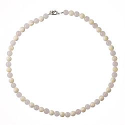 Guličkový náhrdelník - perleť, ruženín