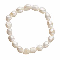 Náramok riečny perly biele