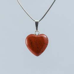 Prívesok srdce 15mm - jaspis červený
