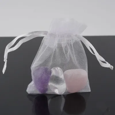 Sada kamenů křišťál, růženin, ametyst